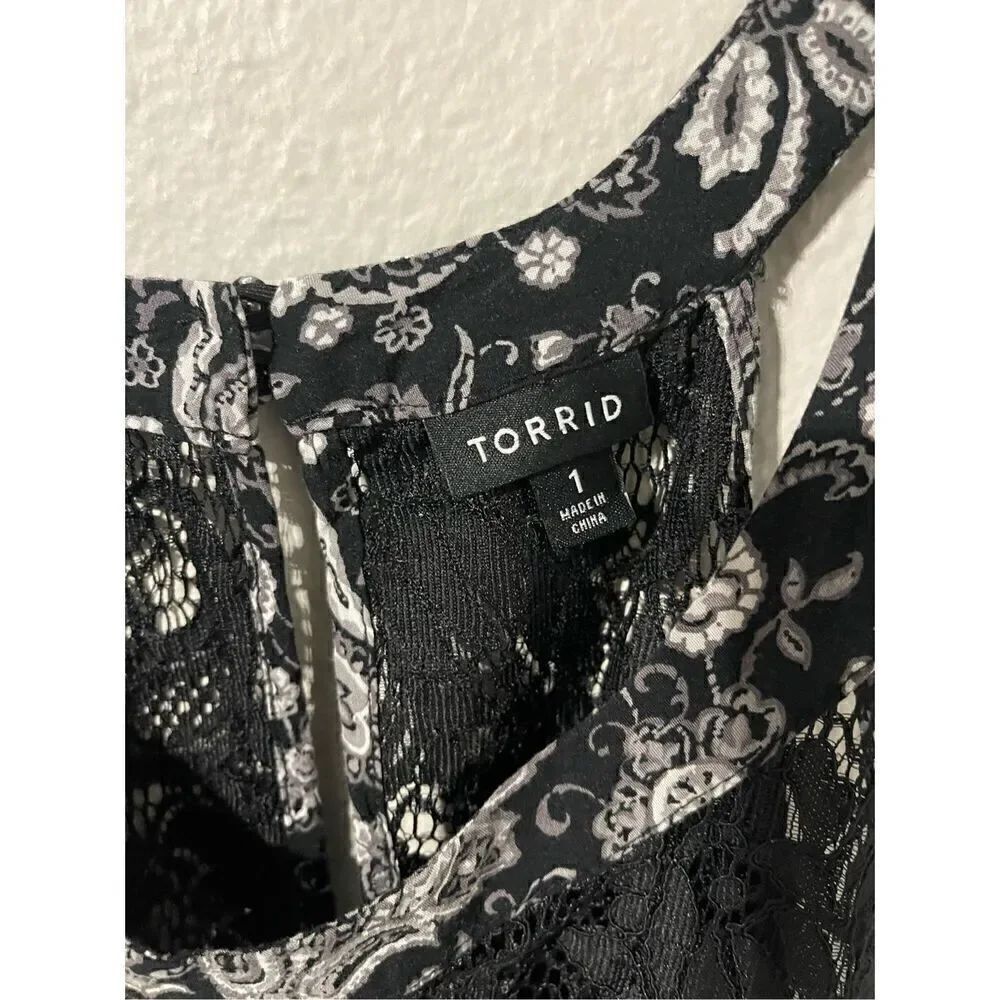 ❤️Torrid Challis Lace Trim Tank - Picture 2 of 4
